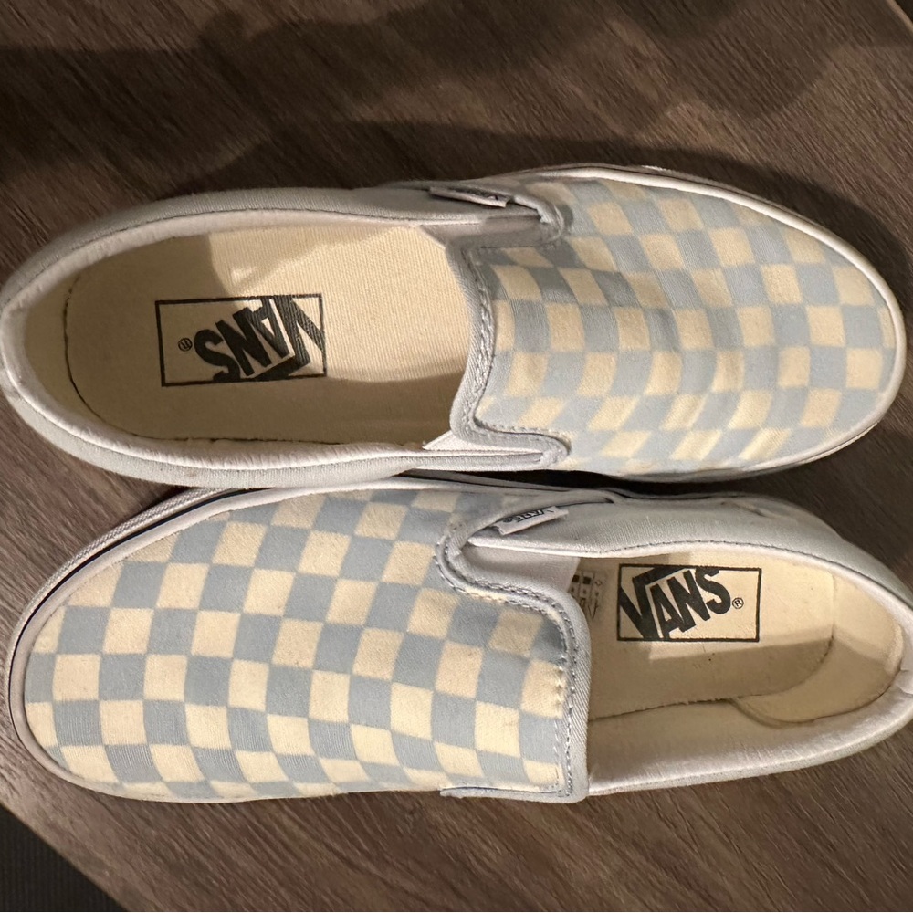 Classic slip on checkerboard shoes size 7.5